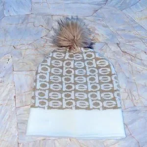 bebe | Accessories | Bebe Hat Cream White With Logo Beanie  display picture 3